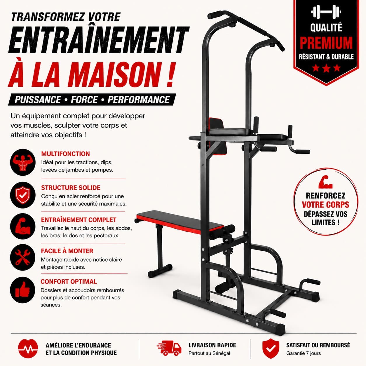 Station de musculation multifonction